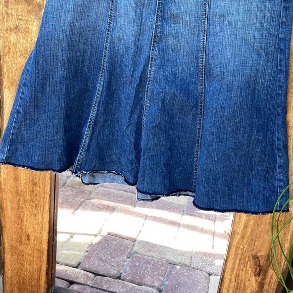 Boho Denim Skirt - Picture 4 of 9